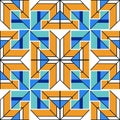 Gorgeous seamless pattern from blue Moroccan tiles, ornaments. Royalty Free Stock Photo