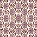 Gorgeous seamless pattern from colorful floral Moroccan, Portuguese tiles, Azulejo, ornaments Royalty Free Stock Photo