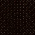 Seamless Pattern of Golden Music Notes on Black Background Royalty Free Stock Photo