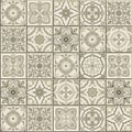 Gorgeous seamless pattern . Moroccan, Portuguese tiles, Azulejo, ornaments. Royalty Free Stock Photo