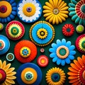 Beautiful collection of colorful flowers arranged together - generated with ai