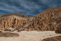 Gorgeous sky and landscape of Cathedral Gorge State Park in Nevada Royalty Free Stock Photo