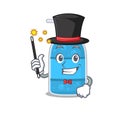 A gorgeous smart Magician of hand wash gel cartoon design style