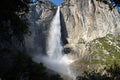 Gorgeous summer full-flowing waterfall in Yosemite National Park, USA