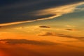 Colorful clouds at sunset from Iasi Royalty Free Stock Photo