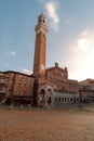 Gorgeous sunrise of the Tower of Mangia