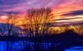 Gorgeous Sunset, Glacial Park, Ringwood, Illinois Royalty Free Stock Photo