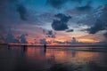 Gorgeous sunset at Kuta beach Royalty Free Stock Photo