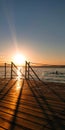 Gorgeous Sunset at lake Balaton Royalty Free Stock Photo