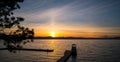 Gorgeous Sunset at Lake Tahoe California Royalty Free Stock Photo