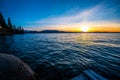 Gorgeous Sunset at Lake Tahoe California Royalty Free Stock Photo