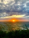 Gorgeous sunset over the Pacific Ocean, Depoe Bay, OR Royalty Free Stock Photo