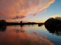 Gorgeous Sunset over the River Trent Royalty Free Stock Photo