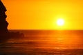 Gorgeous Sunset at Piha Beach Royalty Free Stock Photo