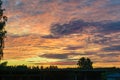 Gorgeous sunset sky, summer sunset Royalty Free Stock Photo