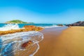 Gorgeous tropical beach turquoise transparent water unique rock boulders, Quy Nhon Bai Xep Vietnam central coast travel