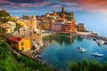 Gorgeous Vernazza village with colorful houses, Cinque Terre, Italy, Europe Royalty Free Stock Photo