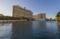 Gorgeous view of Bellagio Fountains Las Vegas Strip - Las Vegas Strip Hotel. USA. Royalty Free Stock Photo