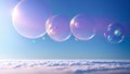 A Gorgeous View Of A Bunch Of Bubbles Floating In The Sky AI Generative