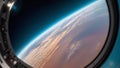 A Gorgeous View Of The Earth From A Space Station Window AI Generative