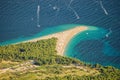 Gorgeous view on Golden Cape on Brac island, Croatia Royalty Free Stock Photo