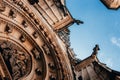 Gorgeous view of Gothic capel  cathedral , Monument of German Roman  Catholicism Neogothic architecture .the Catholic St. Vitus, Royalty Free Stock Photo