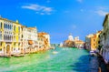 Gorgeous view of the Grand Canal and Basilica Santa Maria della Salute, Venice, Italy Royalty Free Stock Photo