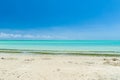 Gorgeous view of Maceio beach with its Caribbean blue waters Royalty Free Stock Photo