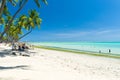 Gorgeous view of Maceio beach with its Caribbean blue waters Royalty Free Stock Photo