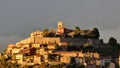 Gorgeous view of the Motovun Village in Istria, Croatia with medieval walls under a cloudy sky