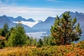 Gorgeous view over Lake Sils when hiking Grisons, Switzerland Royalty Free Stock Photo