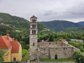 Gorgeous view of Saint Mary's Church in Jajce, Bosnia and Herzegovina