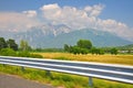 Gorgeous views on the road to the fields and mountains