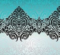 Gorgeous vintage Black & Turquoise background design