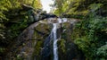 A Gorgeous Waerfalls Flows In A Mountain Envrionment Royalty Free Stock Photo