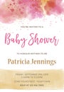 Gorgeous watercolor baby shower invitation