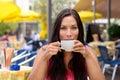 Gorgeous woman sipping coffee Royalty Free Stock Photo