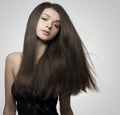 Gorgeous young woman with long, shiny hair Royalty Free Stock Photo