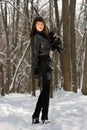 Gorgeous young lady with a rifle Royalty Free Stock Photo