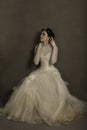 Gorgeous young woman in couture gown Royalty Free Stock Photo
