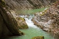 Gorges de la Jogne river canyon in Broc, Switzerland Royalty Free Stock Photo