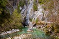 Gorges de la Jogne river canyon in Broc, Switzerland