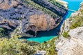 Gorges Du Verdon,Bridge,Sainte Croix Lake-France Royalty Free Stock Photo