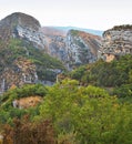 Gorges Du Verdon valley and rock formations in France Royalty Free Stock Photo