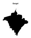 Gorgol outline map Royalty Free Stock Photo