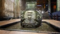 Gorgon Medusa head in underground Basilica Cistern the largest ancient water reservoirs, Istanbul, Turkey Royalty Free Stock Photo