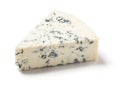 Gorgonzola or Bleu Cheese on White Background Royalty Free Stock Photo