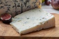 Gorgonzola picant and dolce Italian blue cheese, made from unskimmed cow's milk in North of Italy