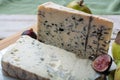 Gorgonzola picant and dolce Italian blue cheese, made from unskimmed cow's milk in North of Italy