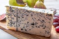 Gorgonzola picant Italian blue cheese, made from unskimmed cow's milk in North of Italy Royalty Free Stock Photo